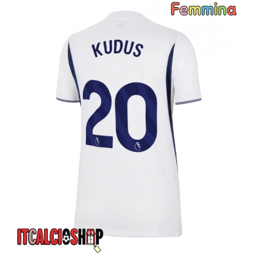 Tottenham Hotspur Mohammed Kudus #20 Prima Maglia Femmina 2026-27 Manica Corta